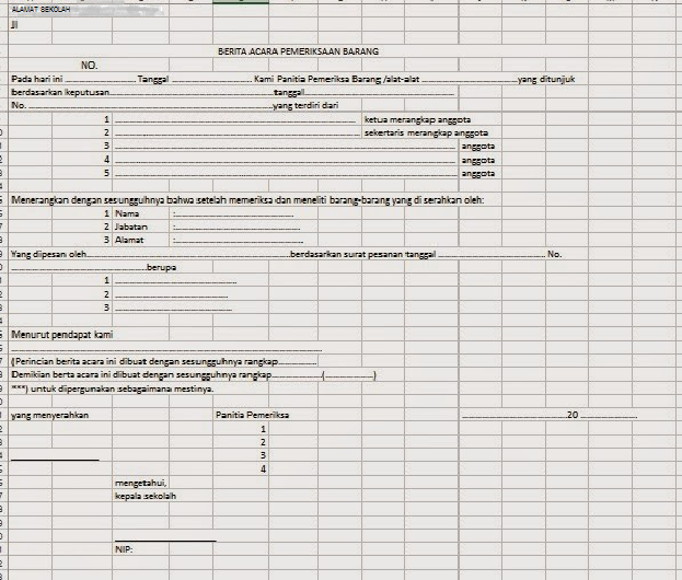 Contoh berita acara pemeriksaan barang - QOLAMEDIA
