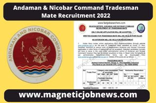 HQ Andaman & Nicobar Command Tradesman Mate Recruitment 2022