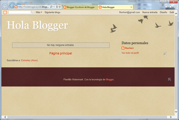 Tu primer blog en Blogger