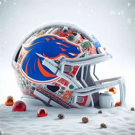 Boise State Broncos Christmas Helmets