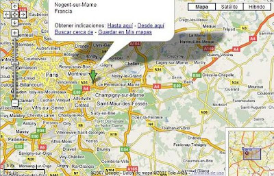 mapa de Nogent sur Marne