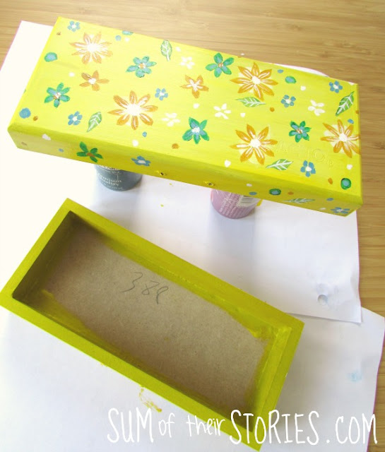 Floral Painted Wooden Box
