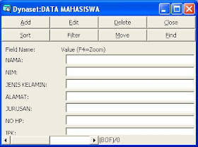 program database dengan visual data manager