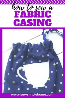 Learn how to make a casing for elastic or ribbon with this simple sewing tutorial.