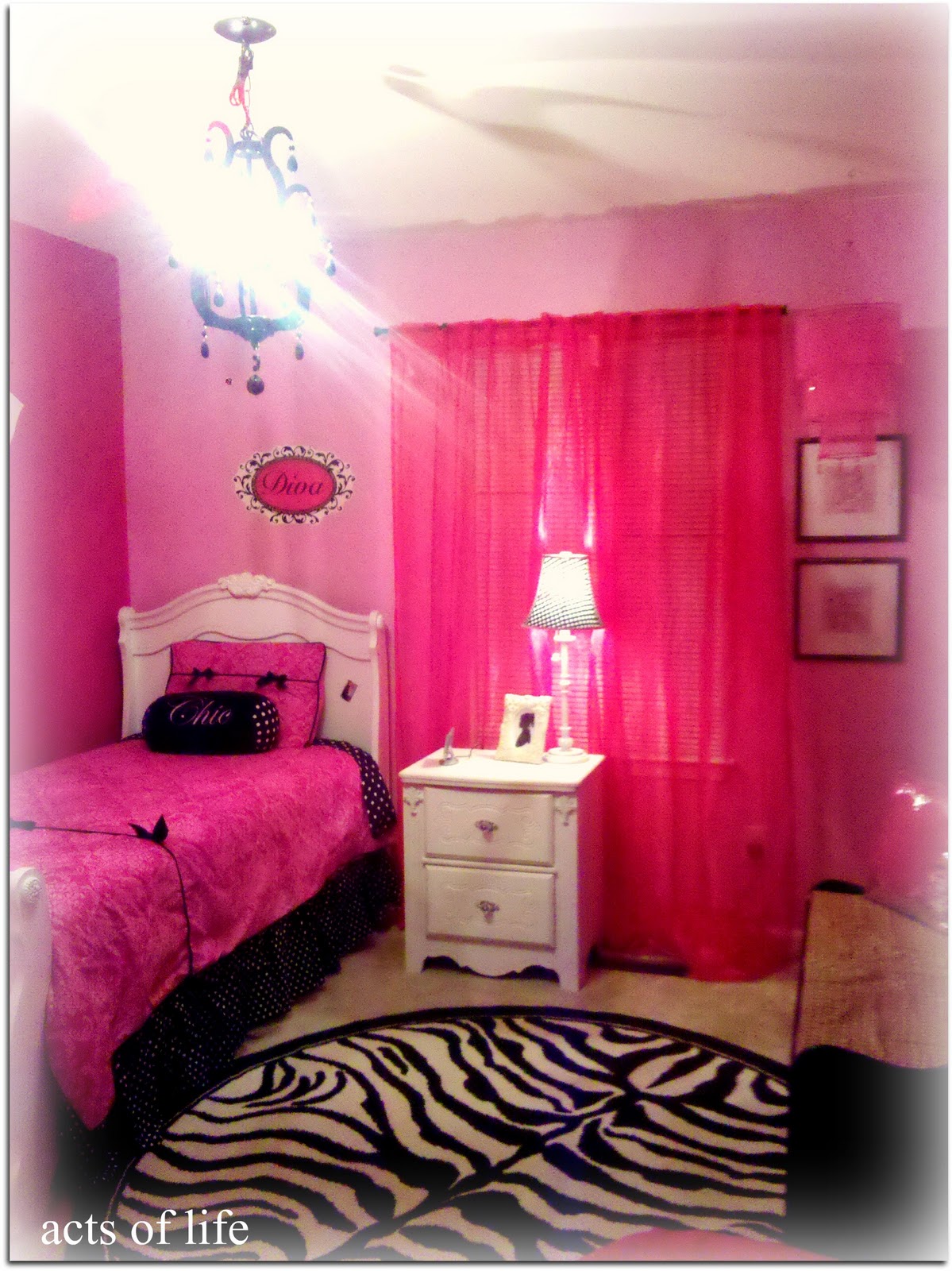 Acts of Life Hot pink Bedroom  My daughters bedroom  project