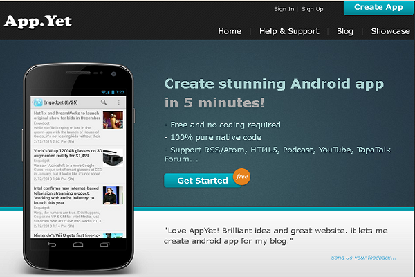 appyet creat mobile apps