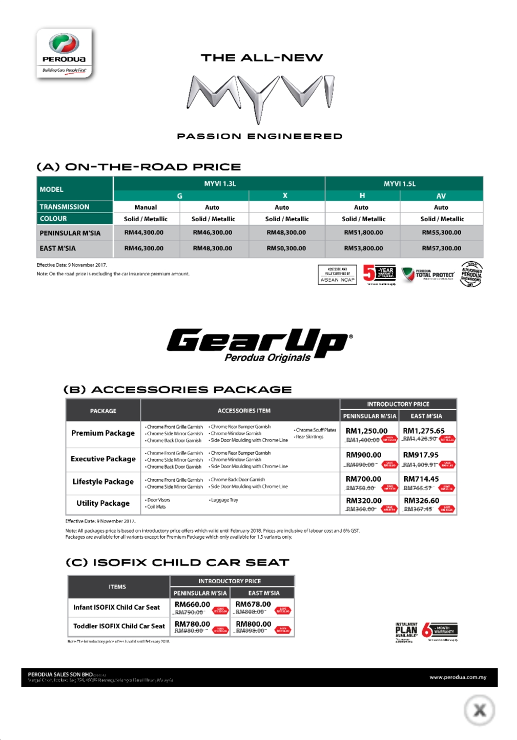 Perodua Myvi Brochure 2018 - Nice Info d