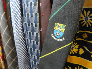 neckties in a charity shop