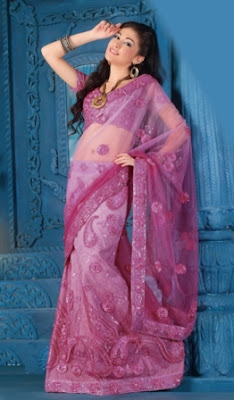 Net-Lehenga-Saree