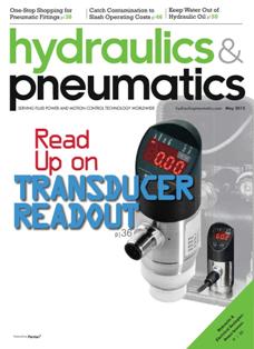 Hydraulics & Pneumatics - May 2015 | ISSN 0018-814X | TRUE PDF | Mensile | Professionisti | Oleodinamica | Pneumatica
Hydraulics & Pneumatics è il mensile più diffuso, più completo e organico ad indirizzo applicativo, per i tecnici delle aziende che già utilizzano o intendono utilizzare l'energia fluida. Prima rivista italiana del settore, vanta uno staff redazionale autorevole che segue una politica intesa ad offrire un concreto e sostanziale contributo alla diffusione e allo sviluppo dell'automazione oleodinamica e pneumatica, e alla soluzione più moderna e adeguata dei problemi connessi.