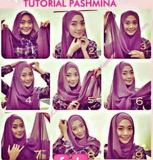 Cara Memakai Jilbab Segi Empat Simple dan Anggun