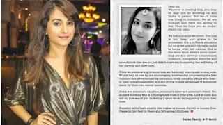 Disha Salian's family released a official statment on pregnancy and rumours after her suicide