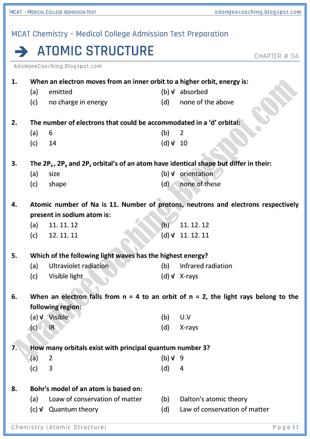 mcat-chemistry-atomic-structure-mcqs-for-medical-entry-test