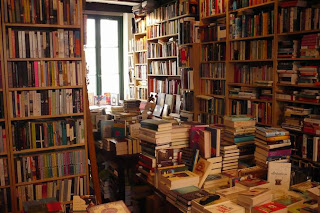 Red Wheelbarrow Bookshop Paris interior