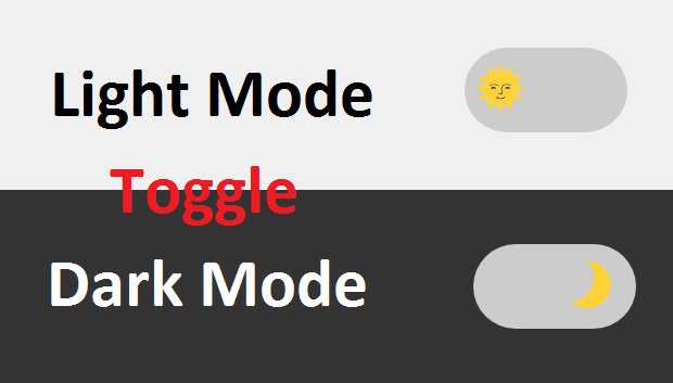 Dark/Light Mode Toggle button using HTML and JavaScript