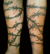 Tattoo; Black, Grey and Red, Barbed Wire Sleeve. Email ThisBlogThis! (barbed)