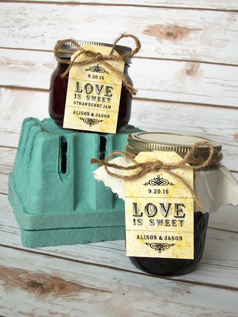 Vintage Love is Sweet wedding shower favor hang tags