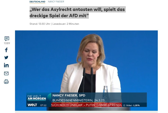 Nancy Faeser kämpfte, aber nicht lange Asylkompromiss