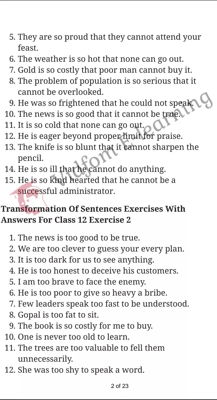 कक्षा 12 अंग्रेज़ी  के नोट्स  हिंदी में एनसीईआरटी समाधान,     class 12 English Grammar Chapter 3 Transformation of Sentences,   class 12 English Grammar Chapter 3 Transformation of Sentences ncert solutions in Hindi,   class 12 English Grammar Chapter 3 Transformation of Sentences notes in hindi,   class 12 English Grammar Chapter 3 Transformation of Sentences question answer,   class 12 English Grammar Chapter 3 Transformation of Sentences notes,   class 12 English Grammar Chapter 3 Transformation of Sentences class 12 English Grammar Chapter 3 Transformation of Sentences in  hindi,    class 12 English Grammar Chapter 3 Transformation of Sentences important questions in  hindi,   class 12 English Grammar Chapter 3 Transformation of Sentences notes in hindi,    class 12 English Grammar Chapter 3 Transformation of Sentences test,   class 12 English Grammar Chapter 3 Transformation of Sentences pdf,   class 12 English Grammar Chapter 3 Transformation of Sentences notes pdf,   class 12 English Grammar Chapter 3 Transformation of Sentences exercise solutions,   class 12 English Grammar Chapter 3 Transformation of Sentences notes study rankers,   class 12 English Grammar Chapter 3 Transformation of Sentences notes,    class 12 English Grammar Chapter 3 Transformation of Sentences  class 12  notes pdf,   class 12 English Grammar Chapter 3 Transformation of Sentences class 12  notes  ncert,   class 12 English Grammar Chapter 3 Transformation of Sentences class 12 pdf,   class 12 English Grammar Chapter 3 Transformation of Sentences  book,   class 12 English Grammar Chapter 3 Transformation of Sentences quiz class 12  ,    10  th class 12 English Grammar Chapter 3 Transformation of Sentences  book up board,   up board 10  th class 12 English Grammar Chapter 3 Transformation of Sentences notes,  class 12 English,   class 12 English ncert solutions in Hindi,   class 12 English notes in hindi,   class 12 English question answer,   class 12 English notes,  class 12 English class 12 English Grammar Chapter 3 Transformation of Sentences in  hindi,    class 12 English important questions in  hindi,   class 12 English notes in hindi,    class 12 English test,  class 12 English class 12 English Grammar Chapter 3 Transformation of Sentences pdf,   class 12 English notes pdf,   class 12 English exercise solutions,   class 12 English,  class 12 English notes study rankers,   class 12 English notes,  class 12 English notes,   class 12 English  class 12  notes pdf,   class 12 English class 12  notes  ncert,   class 12 English class 12 pdf,   class 12 English  book,  class 12 English quiz class 12  ,  10  th class 12 English    book up board,    up board 10  th class 12 English notes,     कक्षा 12   हिंदी के नोट्स  हिंदी में, अंग्रेज़ी हिंदी में  कक्षा 12 नोट्स pdf,    अंग्रेज़ी हिंदी में  कक्षा 12 नोट्स 2021 ncert,   अंग्रेज़ी हिंदी  कक्षा 12 pdf,   अंग्रेज़ी हिंदी में  पुस्तक,   अंग्रेज़ी हिंदी में की बुक,   अंग्रेज़ी हिंदी में  प्रश्नोत्तरी class 12 ,  बिहार बोर्ड   पुस्तक 12वीं हिंदी नोट्स,    अंग्रेज़ी कक्षा 12 नोट्स 2021 ncert,   अंग्रेज़ी  कक्षा 12 pdf,   अंग्रेज़ी  पुस्तक,   अंग्रेज़ी  प्रश्नोत्तरी class 12, कक्षा 12 अंग्रेज़ी,  कक्षा 12 अंग्रेज़ी  के नोट्स हिंदी में,  कक्षा 12 का हिंदी का प्रश्न उत्तर,  कक्षा 12 अंग्रेज़ी  के नोट्स,  10 कक्षा हिंदी 2021  हिंदी में, कक्षा 12 अंग्रेज़ी  हिंदी में,  कक्षा 12 अंग्रेज़ी  महत्वपूर्ण प्रश्न हिंदी में, कक्षा 12 अंग्रेज़ी  नोट्स  हिंदी में,