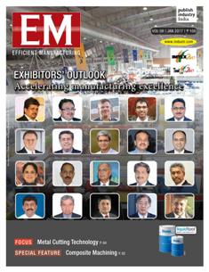 EM Efficient Manufacturing - January 2017 | TRUE PDF | Mensile | Professionisti | Tecnologia | Industria | Meccanica | Automazione
The monthly EM Efficient Manufacturing offers a threedimensional perspective on Technology, Market & Management aspects of Efficient Manufacturing, covering machine tools, cutting tools, automotive & other discrete manufacturing.
EM Efficient Manufacturing keeps its readers up-to-date with the latest industry developments and technological advances, helping them ensure efficient manufacturing practices leading to success not only on the shop-floor, but also in the market, so as to stand out with the required competitiveness and the right business approach in the rapidly evolving world of manufacturing.
EM Efficient Manufacturing comprehensive coverage spans both verticals and horizontals. From elaborate factory integration systems and CNC machines to the tiniest tools & inserts, EM Efficient Manufacturing is always at the forefront of technology, and serves to inform and educate its discerning audience of developments in various areas of manufacturing.