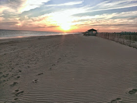 Footprints on the beach