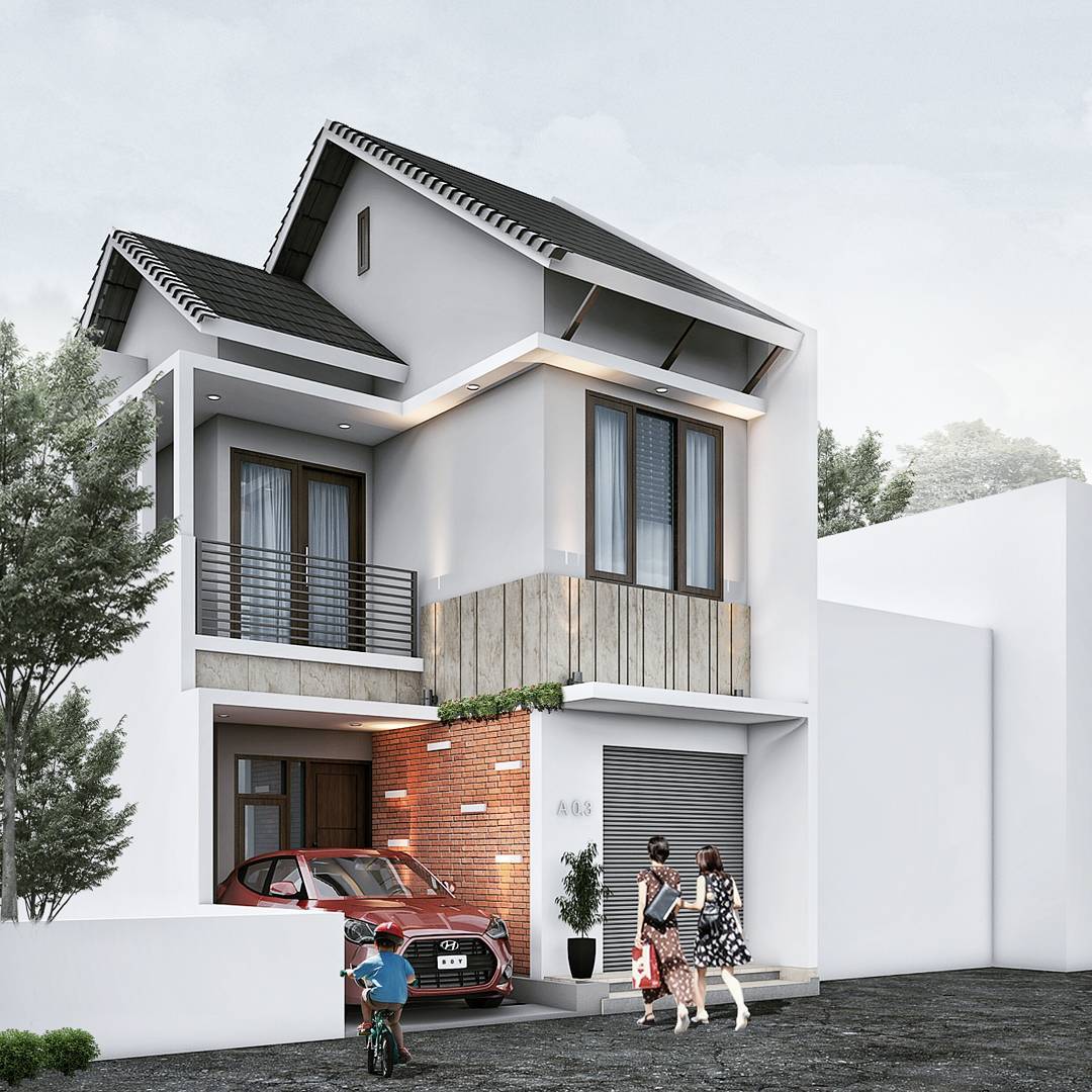 Kumpulan Desain Rumah Minimalis Modern Dengan Lantai 2 Yang Menjadi Trend Tahun Ini Homeshabbycom Design Home Plans