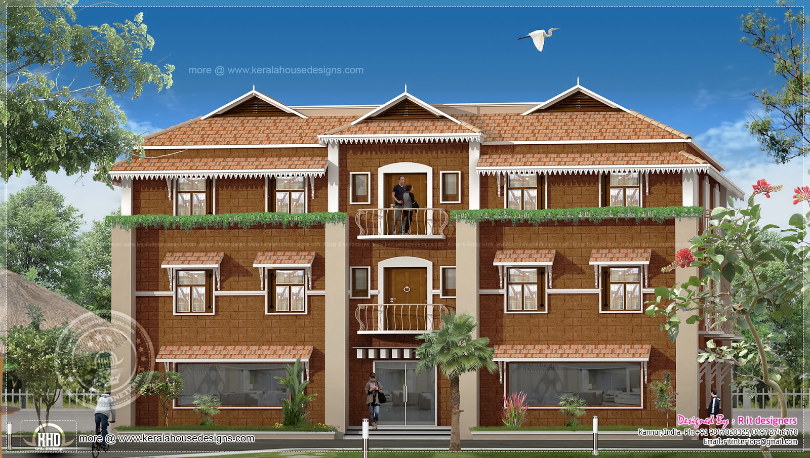 Duplex house elevation design in Kerala House Design Plans