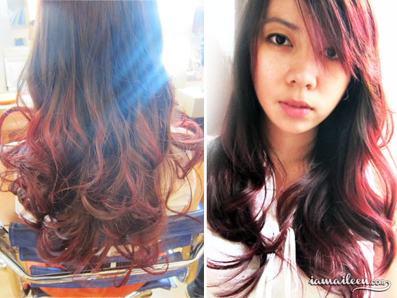 Ombre Hair Black To Red