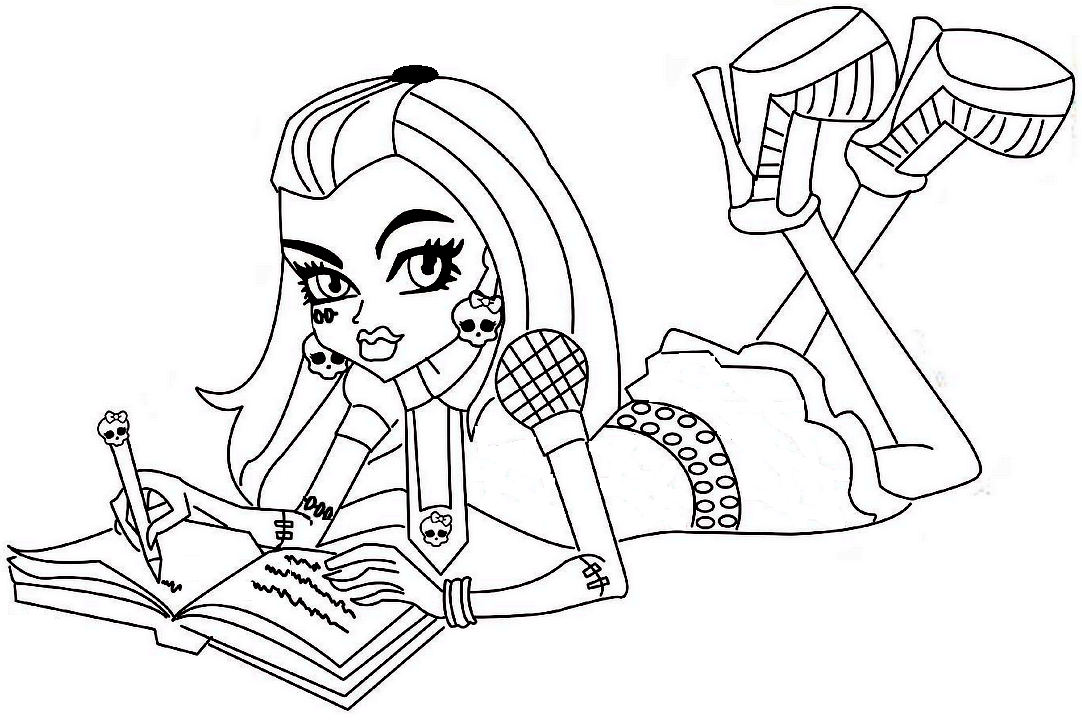 Download Free Printable Monster High Coloring Pages: Frankie Stein Free Coloring Sheet
