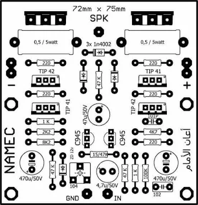 PCB Driver Power Amp Namec