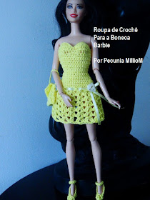 Roupa de Crochê Para a Boneca Barbie Por Pecunia MillioM