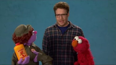 Sesame Street Episode 4267. Seth Rogen talks with Elmo about the word on the street.