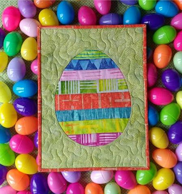 Easter egg mini quilts with Island Batik fabrics