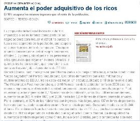 AUMENTA EL PODER ADQUISITIVO DE LOS RICOS.