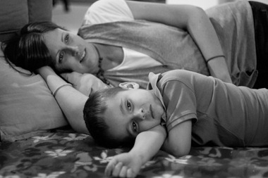 nate and mama in movie night (1 of 1)