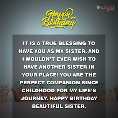 Happy birthday beautiful sister