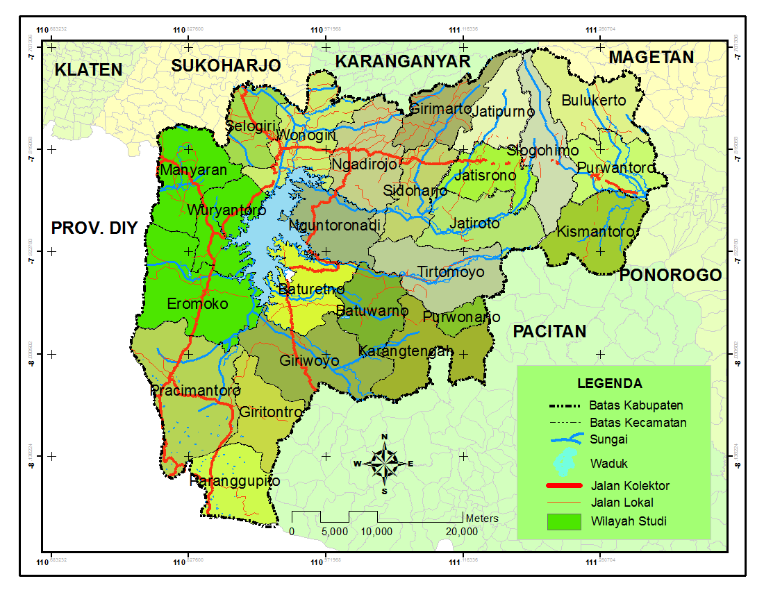  Peta  Kabupaten Wonogiri