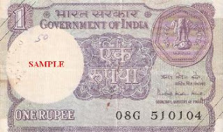 Gambar Uang India 1 Rupee
