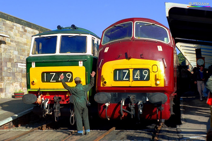 D7029 and D821 at Pickering in 1981