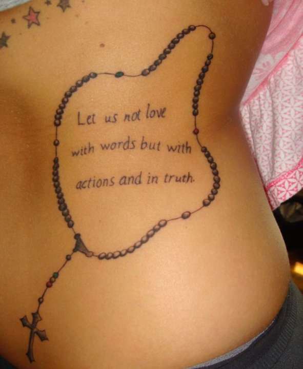 rosary beads tattoos. Rosary Tattoos