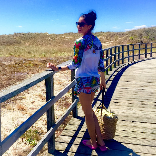 LOOK MODA para ir a la playa, vestido túnica DESIGUAL