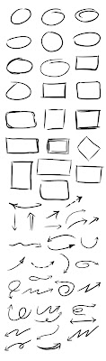 Free Hand-Drawn Vector Circles, Squares And Arrows