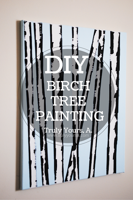 See how I created this gorgeous birch tree painting with only 4 items!