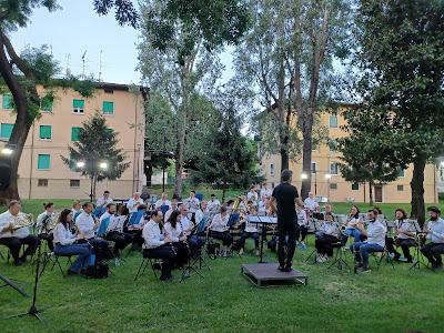 Uno dei concerti estivi 2023 della banda di Manerbio, quello al Parco delle Ville
