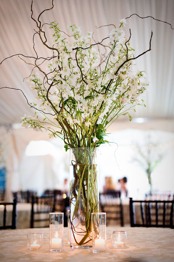 Curly Willow Branches Wedding Centerpieces