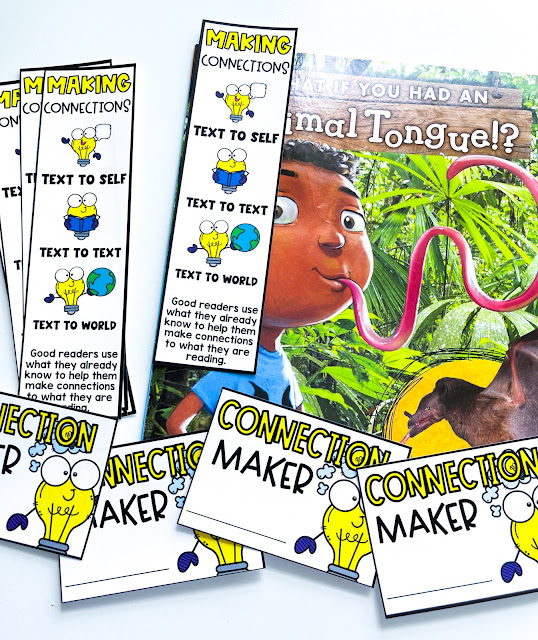 Making connections anchor chart, activities, graphic organizers, and more!