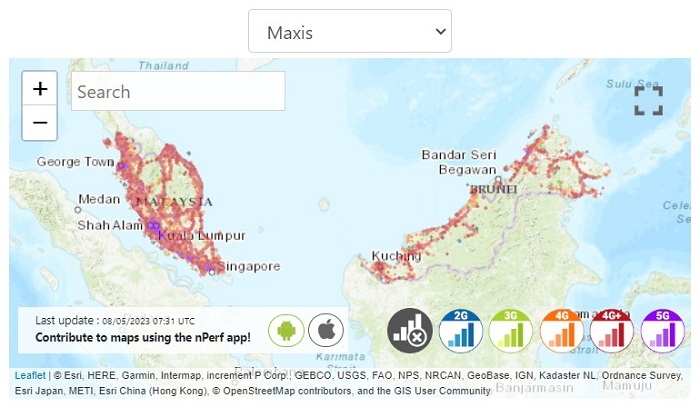 Maxis Coverage Check Map