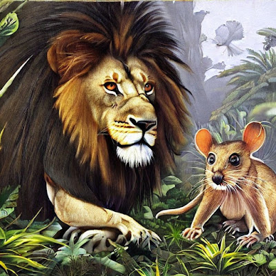 A Mouse and a Lion Nursery Rhyme for Kids