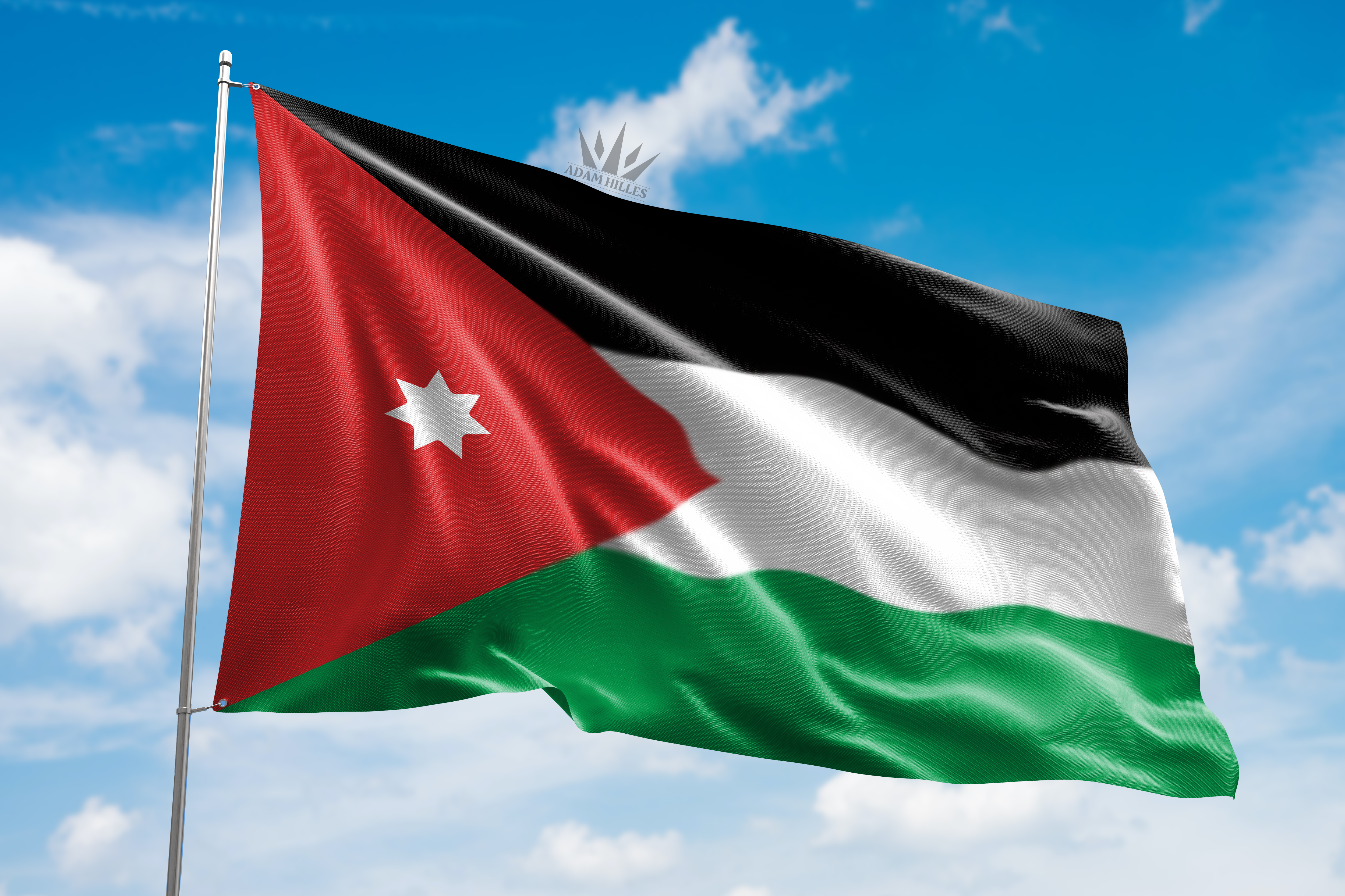 علم الاردن Jordan Flag