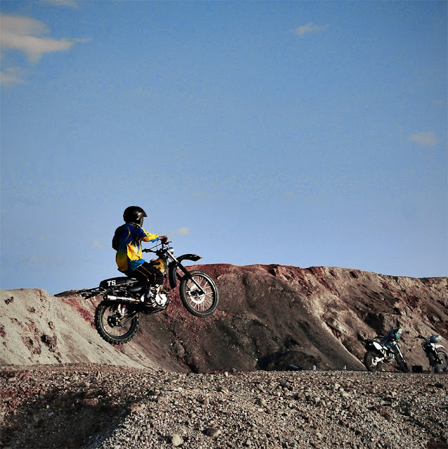 flying dirt motorcycles